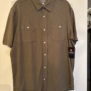 Chaps Men's Casual Olive Shirt